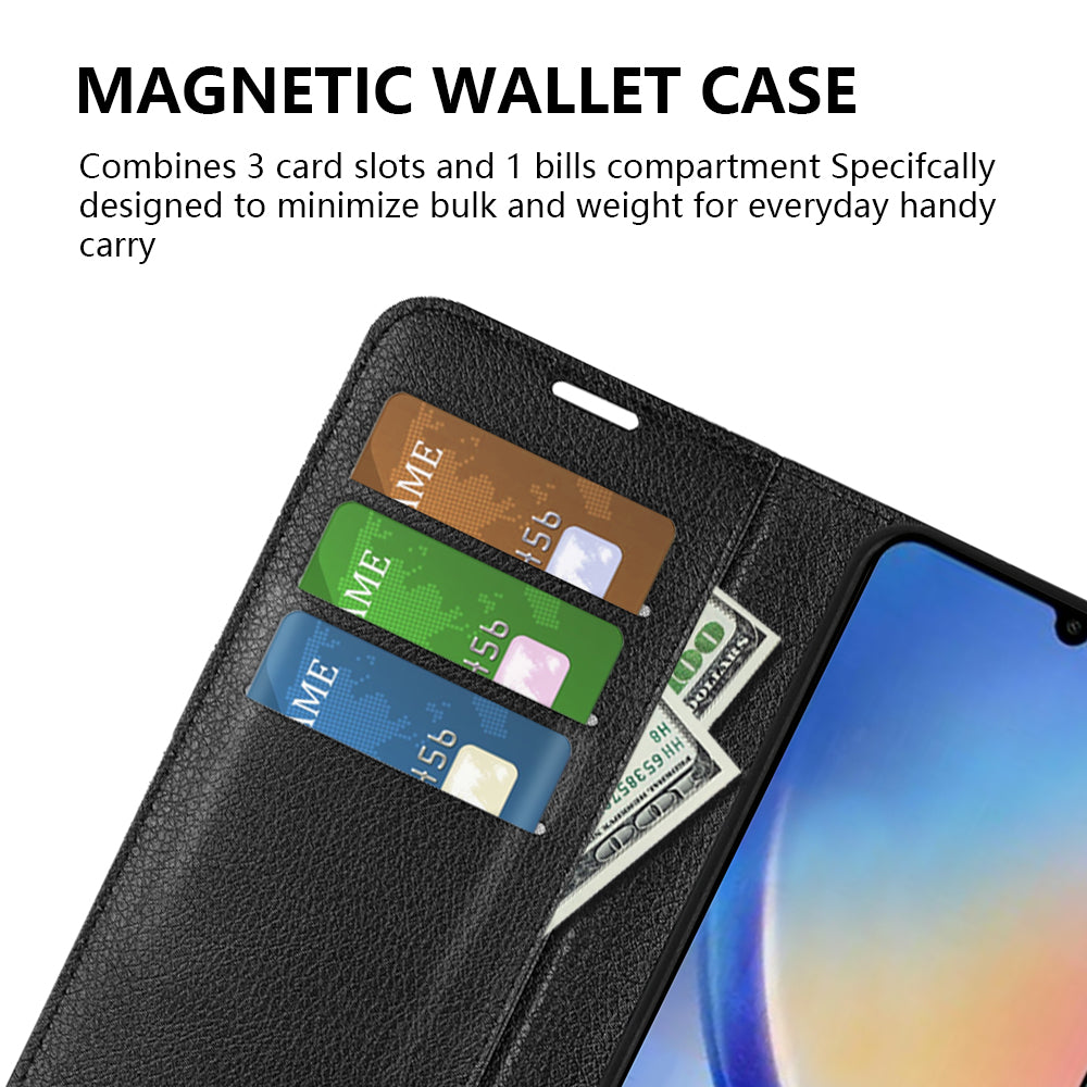 Shockproof Phone Case For Samsung Galaxy A34 5G Litchi Texture Flip Wallet Phone Cover with Stand Shockproof Phone Case For Samsung Galaxy A34 5G Litchi Texture Flip Wallet Phone Cover with Stand